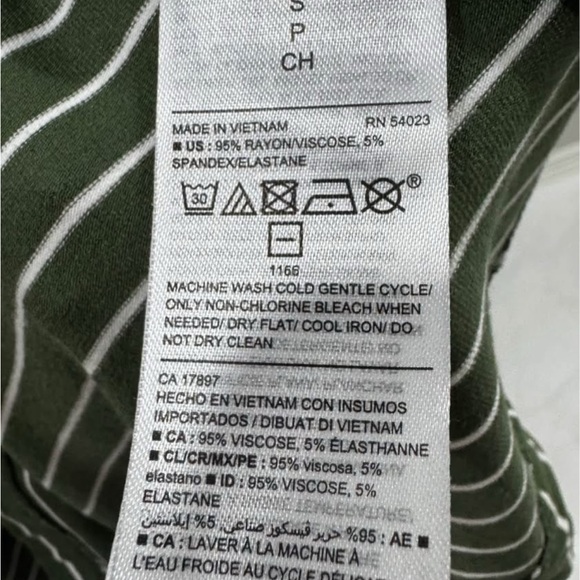 NWOT / Small - Old Navy, Striped Green Dress - Picture 3 of 3